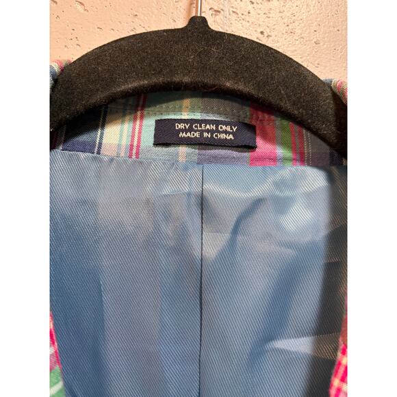 Saddlebred men’s plaid 2 button colorful blazer sport coat cotton men’s 44S - Picture 8 of 13